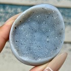 70 G Crystal Geode Egg Agate Druzy Front Polished Back Holiday Gift Home Decor