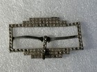 Vintage Art Deco Pot Metal Rhinestone Belt Buckle