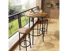 Recaceik 23  3 Piece Pub Dining Set Rustic Brown 