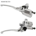 Universal 1  25mm Motorcycle Brake Master Cylinder Lever  Chrome Handle Left