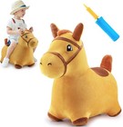 Iplay  Ilearn Bouncy Pals Hopping Horse  Toddler Inflatable Plush Ride-on Toy