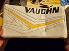 Ned Penguins Vaughn Slr4 Game Worn Goalie Catcher Blocker Pro Practice Palm 1