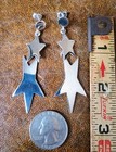 Taxco Mexico Double Shooting Stars Post Earrings 6 g 925 Sterling Silver 2   l