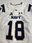 Game Worn Used Navy Midshipmen Football Jersey Usna Naval Academy Ua Sz 40  18