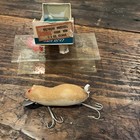 Vintage Heddon Brown Flocked Meadow Mouse In Daisy Box