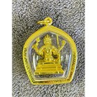 Brahma God Phra Prom Gold Micron Pendant Talisman Thai Buddha Amulet