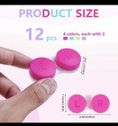 12 Pack Colorful Contact Lens Case Box Holder Container Soak Storage Kit