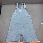 Vintage Osh Kosh Overall Shorts Men 38 Blue Pinstripe Railroad Engineer Shortall