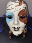 Vintage Clay Art Ceramic Face Wall Woman Mask With Stand