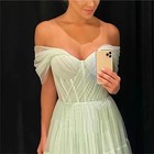 A-line Prom Dress Sleeveless Shoulder Evening Dresses Elegant Long Ball Gowns