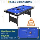 Garvee 7ft Folding Pool Table Billiards Table     Portable  No Assembly  New