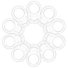10 Pieces Silicone Adapter Rings Baby Holder And Clip Mam-compatible Soft  tr   