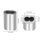 20pcs Aluminum Crimping Loop Sleeve 1 8  Cable Ferrule Steel Cable Sleeves