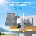 Solar Wireless Security Camera System 10  Monitor 4mp Pt Wifi Cctv 2 4 8 Cam Kit
