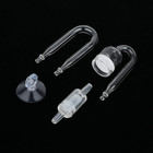 Co2 Diffuser  Carbon Dioxide Glass Reactor U Shape Tube Set For Aquarium Plants