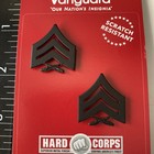 Us Marine Corps Chevron  Sergeant - Black Metal  Solid Brass Usmc Sgt Rank