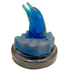 Wyland Dolphin Acrylic Green Blue Sculpture 6 In Signed 2 Times 1996 Excellent