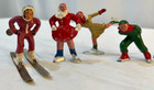 Vtg Lot Of 6 Mostly Barclay Lead Figures Winter Skiing Skating