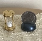 Miniature Dollhouse 1 12 Scale Brass Metal Working Hourglass With Sand