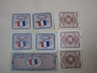          8 Us Military  Scrip France    Germany Wwii Era 2  5   10  50 Fr 1  5 Mark