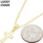 925 Sterling Silver Small Cross Pendant 18  -24  franco Moon Chain Necklace B111