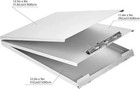 Metal Clipboard Case With Storage Box Aluminum Snapak Form Holder Self-locking