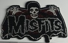Misfits Metallic Silver Threading Black Border Woven Patch