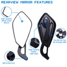 Black Motorcycle Mirrors For Harley Davidson Sportster 883 1200 Touring Softail