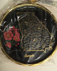Vintage Georgia State Metal  Souvenir Serving Drink Tray 6 Coasters Nos Unopened