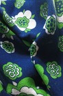 Vintage Swartz And Liebman Heavy Upholstery Fabric Blue W green Flower 80 L 42 W