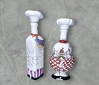 Vintage 80s Oil vinegar Carrie Olsen Garrard Italian Chef Set