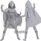 Moon Knight Children Cosplay Suit Printing Hooded Cloak Costume Uniform Kid Gift