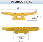 4 Pack 6 Inch Dock Cleats Boat Cleats  Boat Dock Cleats Rope Cleat With Hardware