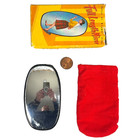 Full Length Pocket Mirror Vtg Womens Portable 4in Clip Vanity Purse Drawer Size