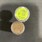 1982 P d Lincoln Cent  circulated  Lot Of 7 L d  S d Zinc Copper Set  read    2