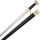 Ulfberht Lobed Viking Sword Brass Guard Handmade 1045 Hc Steel Full Tang 37 5in
