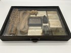 Antique Shadow Box Diorama Drawer Flax Product Samples Philadelphia Museum