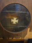 Antique Sterilizer Medical Cabinet Wood Apothecary Barber Display Glass Shelves