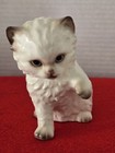 Vintage Hagen-renaker Kitten Figurine     Fluffy Persian Cat    hand-painted Ceramic