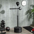 Adjustable Speed Bag Boxing Bag With Stand  Reflex Bar And Punching Pad  Black