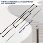 10 Pack Iron Balusters Staircase Rectangular Hollow Stair Spindles Square Cra   