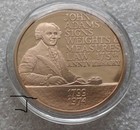 John Adams Weights And Measures Law Of 1799 Arm   Scale On Proof Bronze Medal