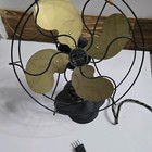 Vintage Art Deco 1937 Emerson Seabreeze Electric Fan Gold Blades Read