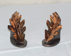 Set Of Bookends Leaves Gold Brown  pm  Brand Heavy High-quality Pair Home