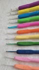 Preowned 11 Boye Ergonomic Crochet Hooks With Multi Colored Handles Sizes B To N