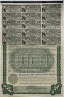 Antique 1885 West Shore Railroad  1 000 Gold Bond         Certificate W  Coupons