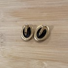 Vintage Black And Gold Parklane Earrings