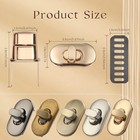 15pcs Twist Lock Fasteners Purse Turn Locks 5 Colors Metal Clasp Diy Handbag