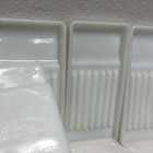 5 Vtg Milk Glass Dental Tool Trays American Cabinet Co  16 Scalers Chisels Paint