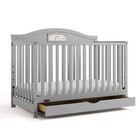 Story 5-in-1 Convertible Baby Crib With Drawer And Reversible Headboard  Pebb   
